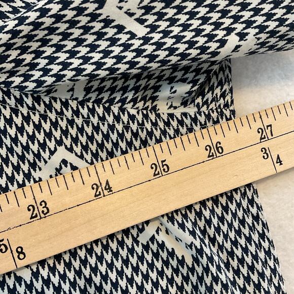 Perry Ellis Shirt Mens XLT Navy Blue White Geometric Short Sleeve Button Front - Picture 7 of 11